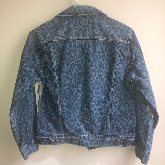 LEOPARD PRINT LUCKY BRAND JEAN JACKET - Picture 2 of 3
